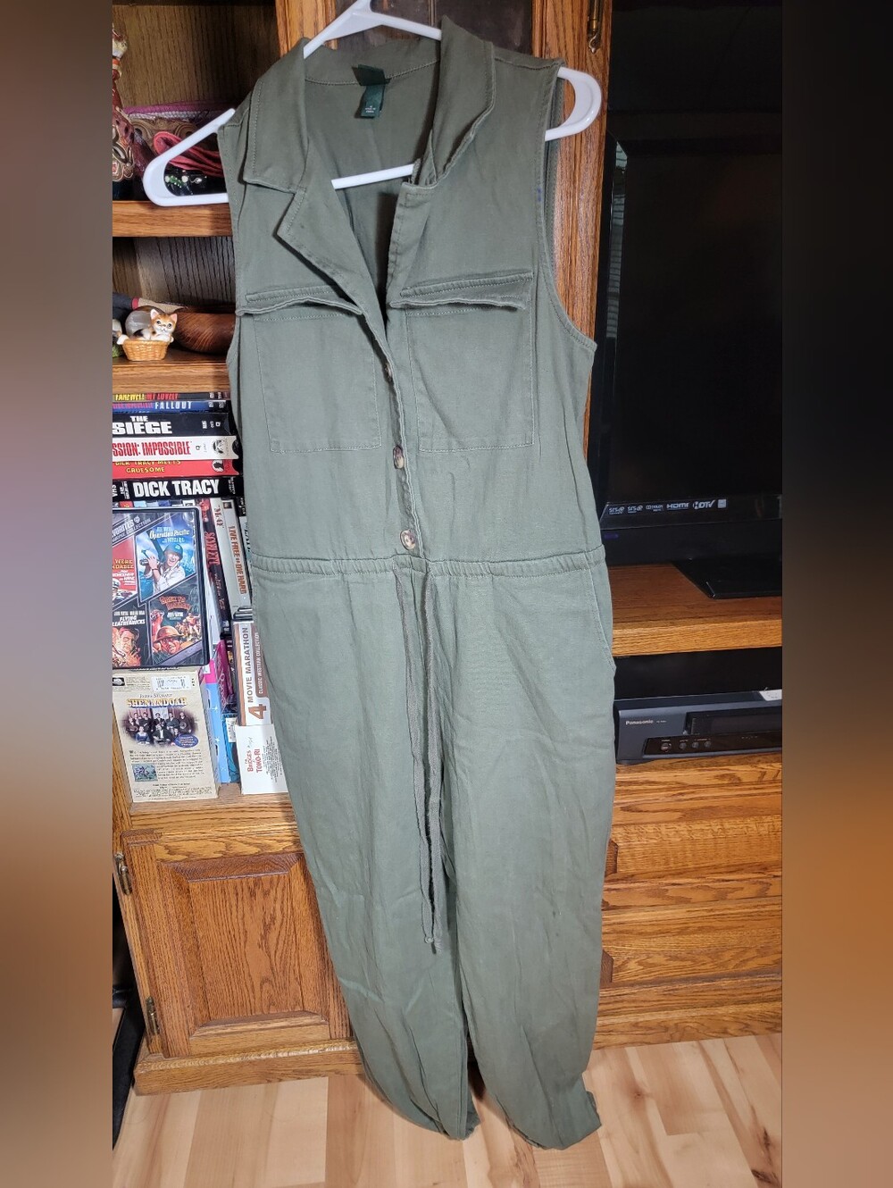 wild fable Olive Green Sleeveless Utility Jumpsuit Size Small